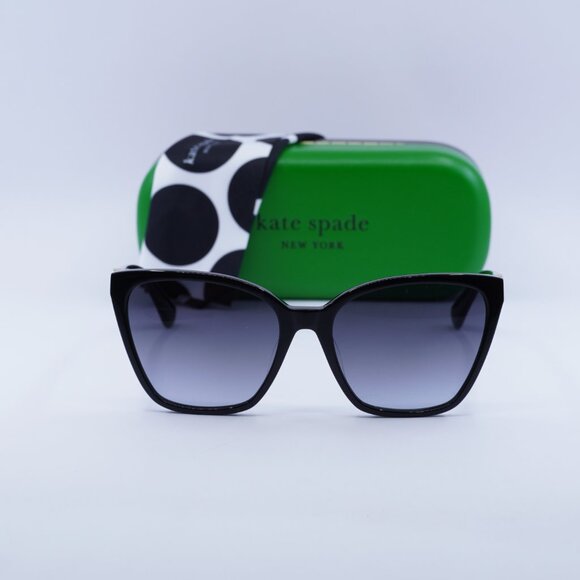 Final Price! Kate Spade AMIYAH/G/S 02M2 9O Black/Grey Sunglasses - Picture 3 of 11